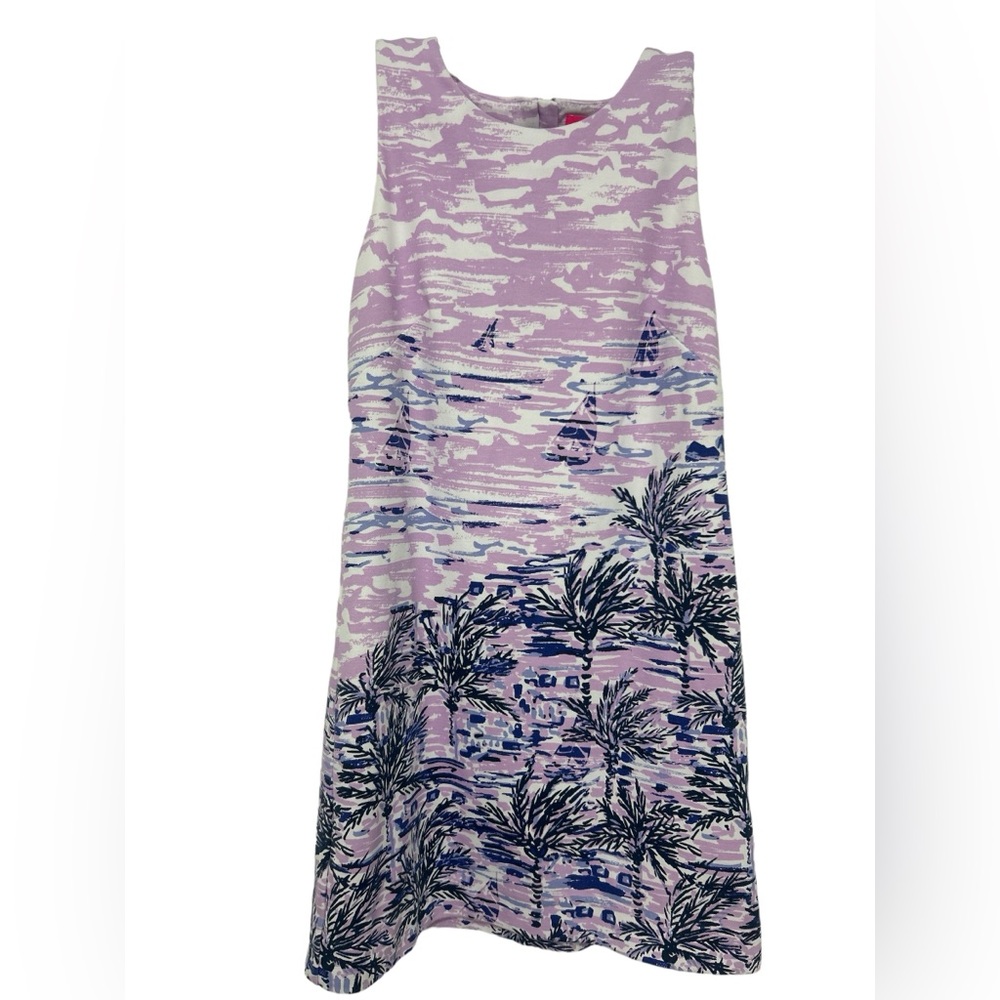 Lilly Pulitzer Gellar Purple Mini Shift Dress Size Small EUC